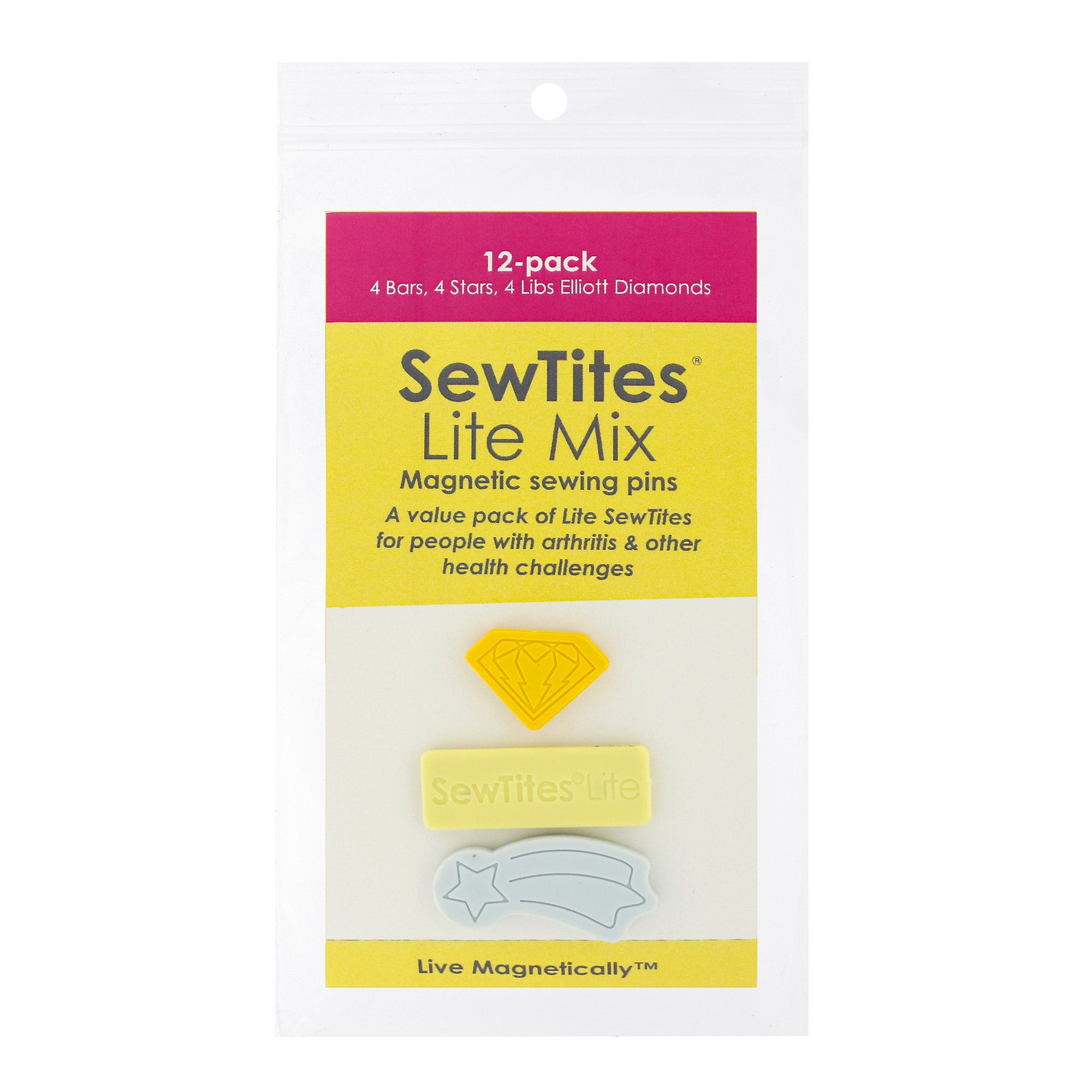 SewTites Hand Mix - Magnetic Sewing Pins 12-Pack