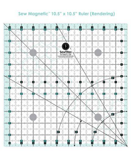 PRE-ORDER: Sew Magnetic 10.5" x 10.5" Ruler