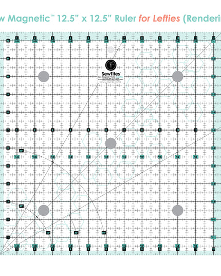 PRE-ORDER: Sew Magnetic 12.5" x 12.5" Ruler