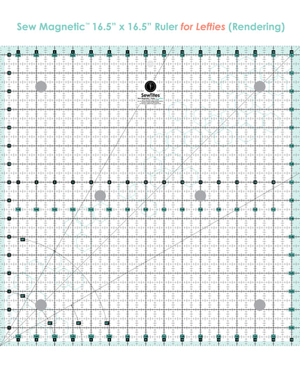 PRE-ORDER: Sew Magnetic 16.5" x 16.5" Ruler