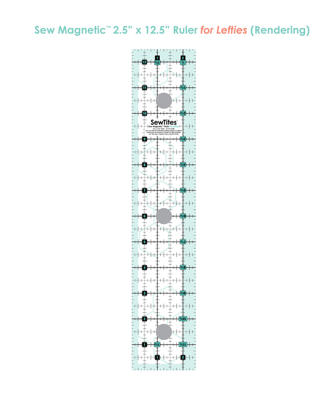 PRE-ORDER: Sew Magnetic 2.5" x 12.5" Ruler