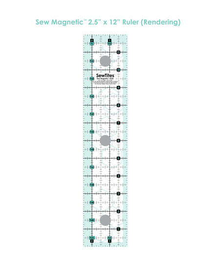 PRE-ORDER: Sew Magnetic 2.5" x 12.5" Ruler
