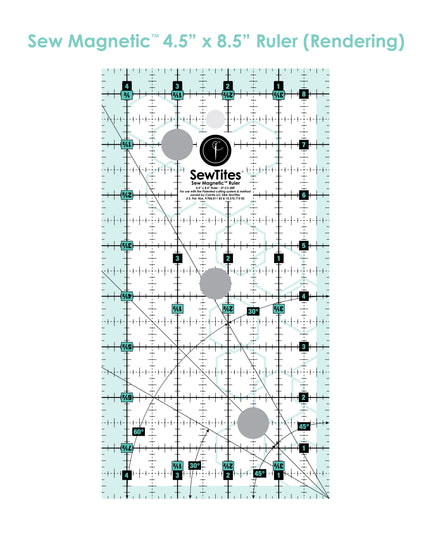 PRE-ORDER: Sew Magnetic 4.5" x 8.5" Ruler
