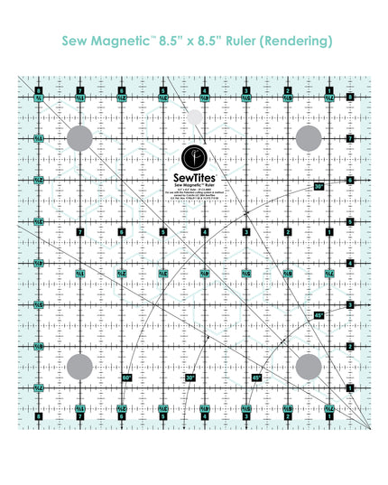 PRE-ORDER: Sew Magnetic 8.5" x 8.5" Ruler