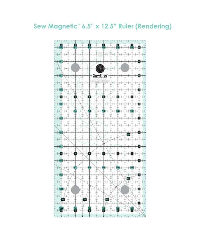 Sew Magnetic 6.5" x 12.5" Ruler
