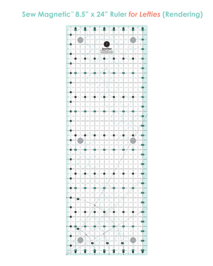 PRE-ORDER: Sew Magnetic 8.5" x 24" Ruler