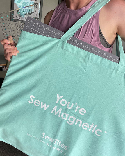 'You're Sew Magnetic' Cutting System Canvas Tote